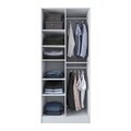 Dulap pentru haine, Hanah Home, BA220, 90x210x57.5 cm, PAL melaminat, Alb
