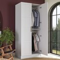 Dulap pentru haine, Hanah Home, BA221, 90x210x57.5 cm, PAL melaminat, Alb