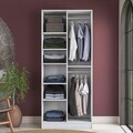Dulap pentru haine, Hanah Home, BA221, 90x210x57.5 cm, PAL melaminat, Alb