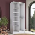 Dulap pentru haine, Hanah Home, BA221, 90x210x57.5 cm, PAL melaminat, Alb