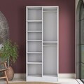 Dulap pentru haine, Hanah Home, BA221, 90x210x57.5 cm, PAL melaminat, Alb