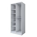 Dulap pentru haine, Hanah Home, BA221, 90x210x57.5 cm, PAL melaminat, Alb