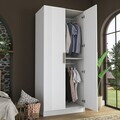 Dulap pentru haine, Hanah Home, BA222, 90x210x57.5 cm, PAL melaminat, Alb