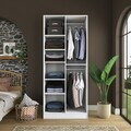 Dulap pentru haine, Hanah Home, BA222, 90x210x57.5 cm, PAL melaminat, Alb