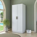 Dulap pentru haine, Hanah Home, BA223, 90x210x57.5 cm, PAL melaminat, Alb