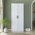 Dulap pentru haine, Hanah Home, BA223, 90x210x57.5 cm, PAL melaminat, Alb