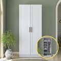 Dulap pentru haine, Hanah Home, BA223, 90x210x57.5 cm, PAL melaminat, Alb