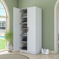 Dulap pentru haine, Hanah Home, BA223, 90x210x57.5 cm, PAL melaminat, Alb