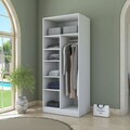 Dulap pentru haine, Hanah Home, BA223, 90x210x57.5 cm, PAL melaminat, Alb