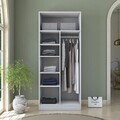 Dulap pentru haine, Hanah Home, BA223, 90x210x57.5 cm, PAL melaminat, Alb