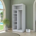 Dulap pentru haine, Hanah Home, BA223, 90x210x57.5 cm, PAL melaminat, Alb