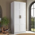 Dulap pentru haine, Hanah Home, BA224, 90x210x57.5 cm, PAL melaminat, Alb