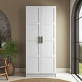 Dulap pentru haine, Hanah Home, BA224, 90x210x57.5 cm, PAL melaminat, Alb