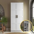 Dulap pentru haine, Hanah Home, BA224, 90x210x57.5 cm, PAL melaminat, Alb
