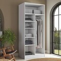 Dulap pentru haine, Hanah Home, BA224, 90x210x57.5 cm, PAL melaminat, Alb