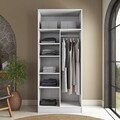 Dulap pentru haine, Hanah Home, BA224, 90x210x57.5 cm, PAL melaminat, Alb