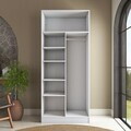 Dulap pentru haine, Hanah Home, BA224, 90x210x57.5 cm, PAL melaminat, Alb