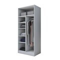 Dulap pentru haine, Hanah Home, BA224, 90x210x57.5 cm, PAL melaminat, Alb