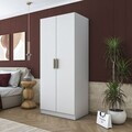 Dulap pentru haine, Hanah Home, BA171, 90x210x57.5 cm, PAL melaminat, Alb