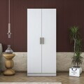 Dulap pentru haine, Hanah Home, BA171, 90x210x57.5 cm, PAL melaminat, Alb