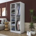 Dulap pentru haine, Hanah Home, BA171, 90x210x57.5 cm, PAL melaminat, Alb