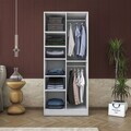Dulap pentru haine, Hanah Home, BA171, 90x210x57.5 cm, PAL melaminat, Alb
