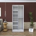 Dulap pentru haine, Hanah Home, BA171, 90x210x57.5 cm, PAL melaminat, Alb