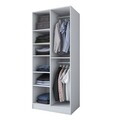 Dulap pentru haine, Hanah Home, BA171, 90x210x57.5 cm, PAL melaminat, Alb