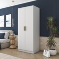 Dulap pentru haine, Hanah Home, BA170, 90x210x57.5 cm, PAL melaminat, Alb