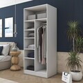 Dulap pentru haine, Hanah Home, BA170, 90x210x57.5 cm, PAL melaminat, Alb