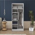 Dulap pentru haine, Hanah Home, BA170, 90x210x57.5 cm, PAL melaminat, Alb