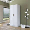 Dulap pentru haine, Hanah Home, BA202, 90x210x57.5 cm, PAL melaminat, Alb