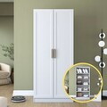 Dulap pentru haine, Hanah Home, BA202, 90x210x57.5 cm, PAL melaminat, Alb