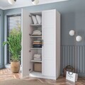 Dulap pentru haine, Hanah Home, BA188, 90x210x57.5 cm, PAL melaminat, Alb