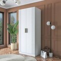 Dulap pentru haine, Hanah Home, BA180, 90x210x57.5 cm, PAL melaminat, Alb