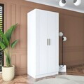 Dulap pentru haine, Hanah Home, BA180, 90x210x57.5 cm, PAL melaminat, Alb
