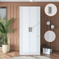 Dulap pentru haine, Hanah Home, BA180, 90x210x57.5 cm, PAL melaminat, Alb