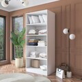 Dulap pentru haine, Hanah Home, BA180, 90x210x57.5 cm, PAL melaminat, Alb