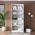 Dulap pentru haine, Hanah Home, BA180, 90x210x57.5 cm, PAL melaminat, Alb