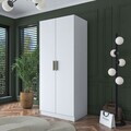 Dulap pentru haine, Hanah Home, BA160, 90x210x57.5 cm, PAL melaminat, Alb