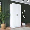 Dulap pentru haine, Hanah Home, BA160, 90x210x57.5 cm, PAL melaminat, Alb