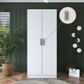 Dulap pentru haine, Hanah Home, BA160, 90x210x57.5 cm, PAL melaminat, Alb