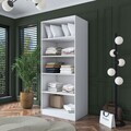 Dulap pentru haine, Hanah Home, BA160, 90x210x57.5 cm, PAL melaminat, Alb