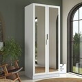 Dulap pentru haine, Hanah Home, BA231, 90x210x57.5 cm, PAL melaminat, Alb
