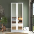 Dulap pentru haine, Hanah Home, BA231, 90x210x57.5 cm, PAL melaminat, Alb