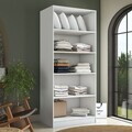 Dulap pentru haine, Hanah Home, BA231, 90x210x57.5 cm, PAL melaminat, Alb