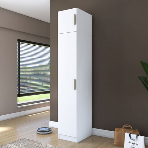 Dulap pentru haine, Hanah Home, BA212, 45x255x57.5 cm, PAL melaminat, Alb