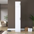 Dulap pentru haine, Hanah Home, BA212, 45x255x57.5 cm, PAL melaminat, Alb