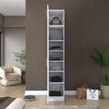 Dulap pentru haine, Hanah Home, BA212, 45x255x57.5 cm, PAL melaminat, Alb