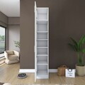 Dulap pentru haine, Hanah Home, BA212, 45x255x57.5 cm, PAL melaminat, Alb